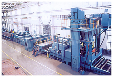  钢材清理、清扫、喷漆、烘干处理线